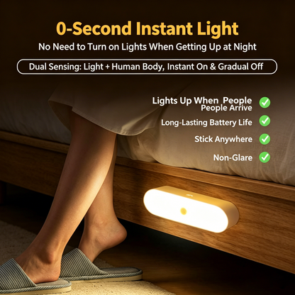 🏆The Ultimate Smart Sensor Night Light: 100% Wireless & Eco-Friendly • Auto-On/Off • 100-Day Battery •  3-Second Install🛠️🌙
