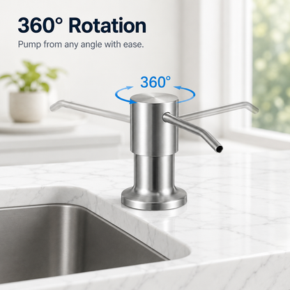 Kitchen Sink Soap Dispenser — Suitable for Kitchens and Bathrooms; No Need for Frequent Refills