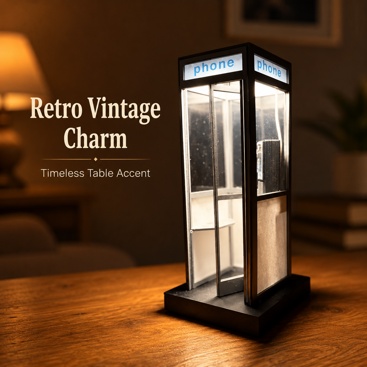 🔥Last Day 49% OFF - ☎️Retro Vintage Tall PhoneBooth Lamp