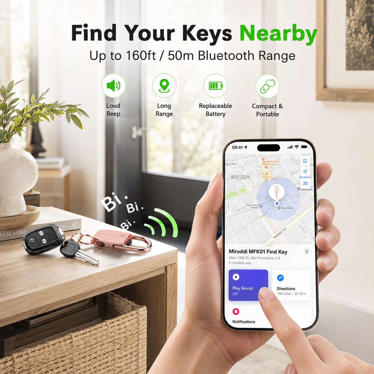 Miroddi Smart Key Finder