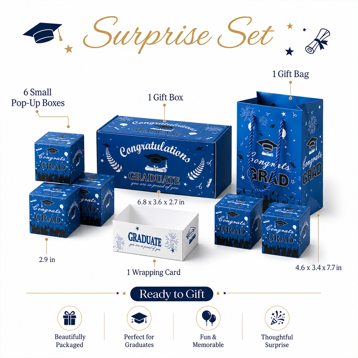 🔥2026 Graduation Surprise Pop-Up Gift Box - Creative Folding Bounce Envelope Box