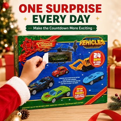 🔥 Last Day 50% OFF🎅 2026 Christmas Advent Calendar 24 Diecast Cars Set 🚗✨