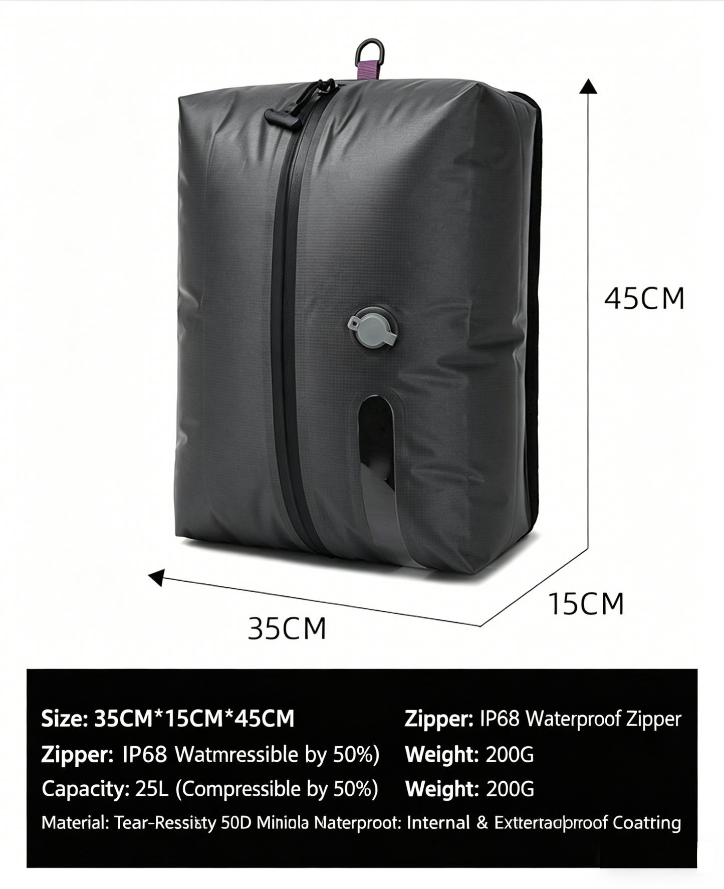 Space-Saving 25L IP68 Waterproof Compression Bag ✨ 200g Lightweight Luggage Organizer