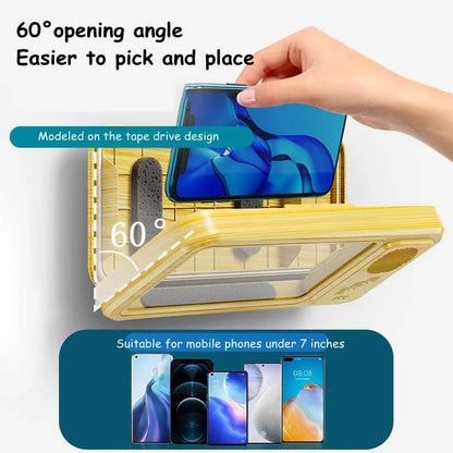 🎶Waterproof Shower Phone Holder with Bluetooth Speaker | ✨360° Rotating Case