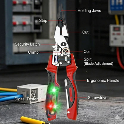 🔥9-in-1 Multi-Functional Digital Display Electrician’s Pliers🛠️