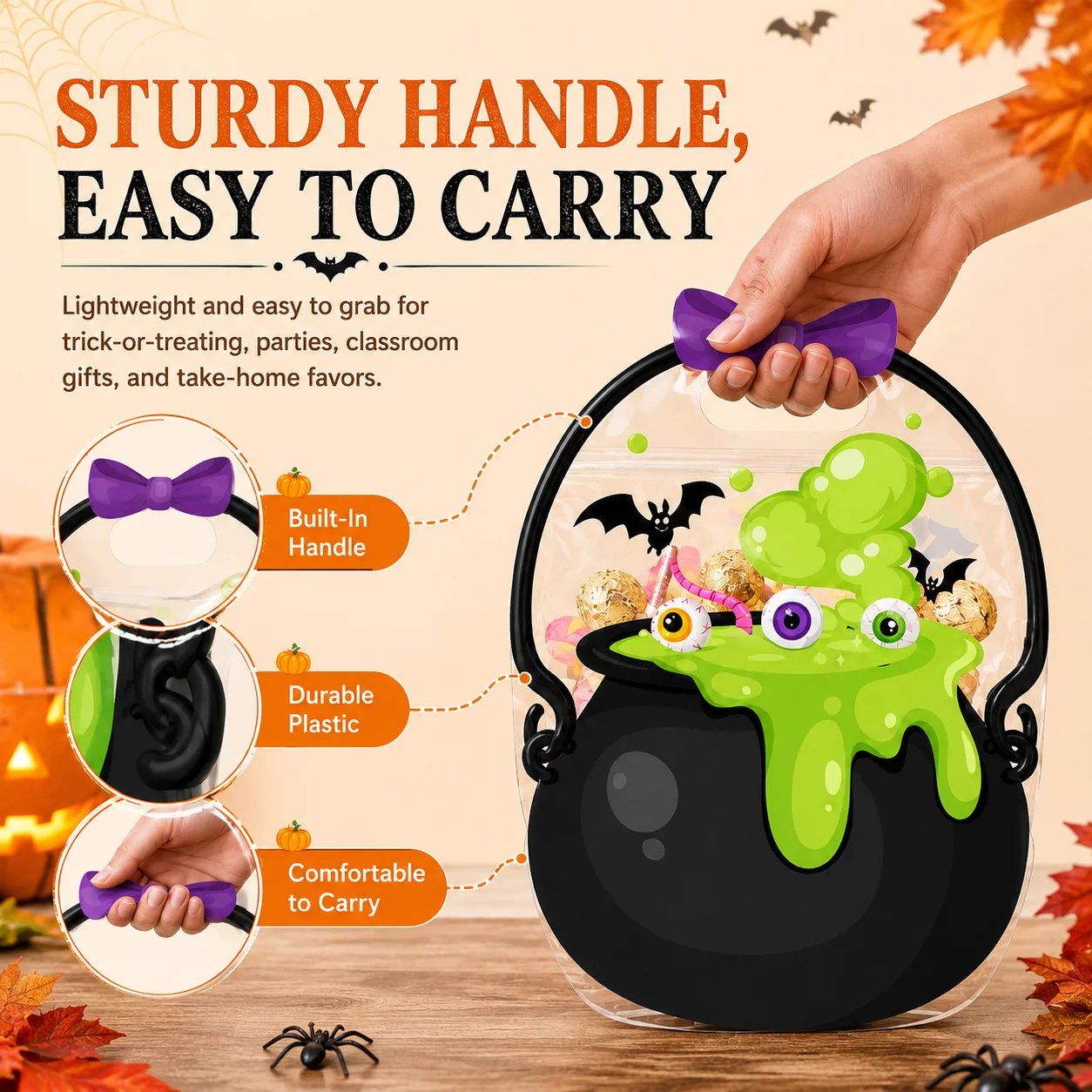 👻 EARLY HALLOWEEN DEAL 50% OFF 🎃 Fun Halloween Treat Bags for Parties & Trick-or-Treat