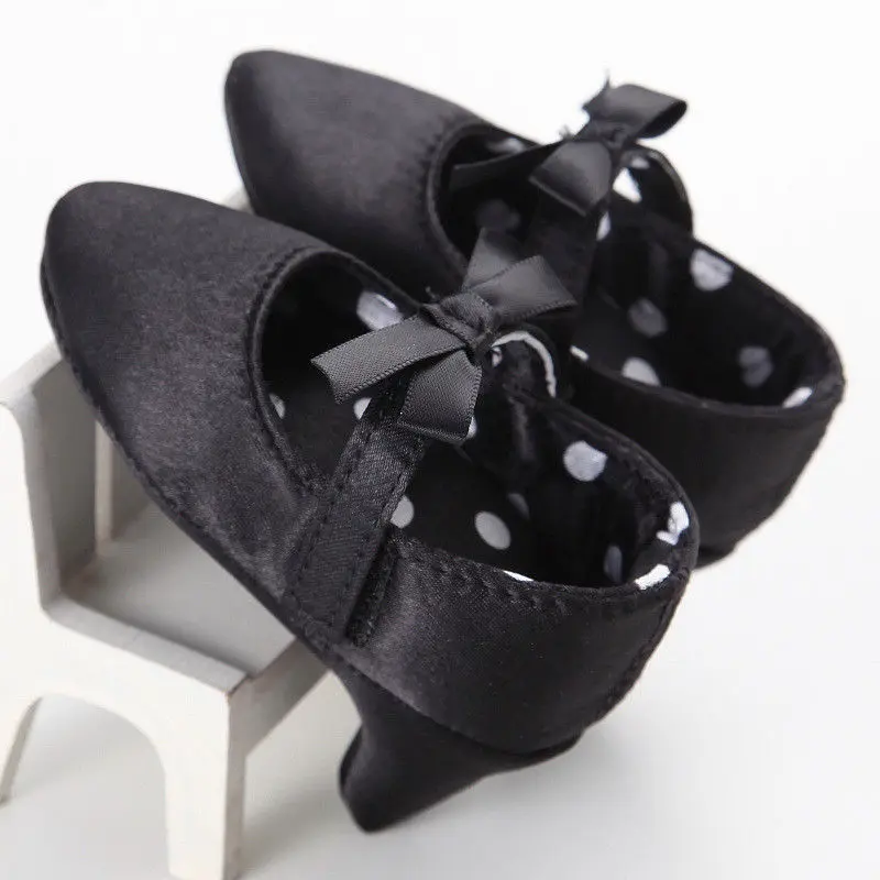 👑 Little Princess High Heel Crib Shoes  Soft Sole Baby Photo Shoes for Newborn Girls