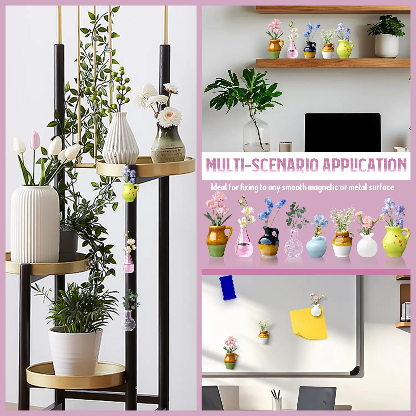 🎁✨Only $3.99 Each! 🧲Mini Magnetic Ceramic Vase