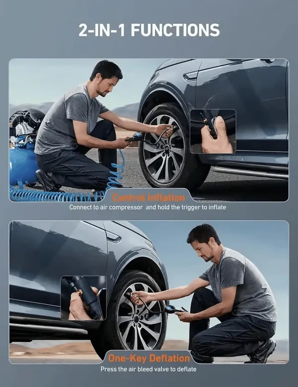 🔥🔥Last Day 50% OFF - 🏎️ Digital Tire Inflator with Pressure Gauge