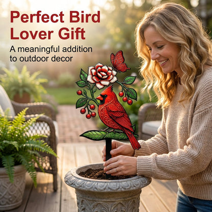 🐦Cardinal Art Garden Stake💥Buy 2 Free Shipping
