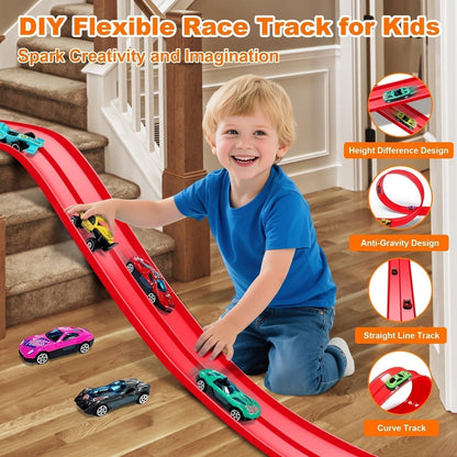 🎁Last Day Promotion 🔥🏎️DIY Children's Alloy Car Suction Cup Race Track