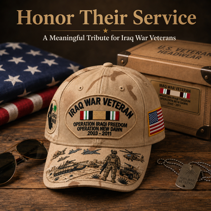 🇺🇸 Last Day Promo: 49% OFF 🎖️ - Iraq War Veteran Tribute Cap
