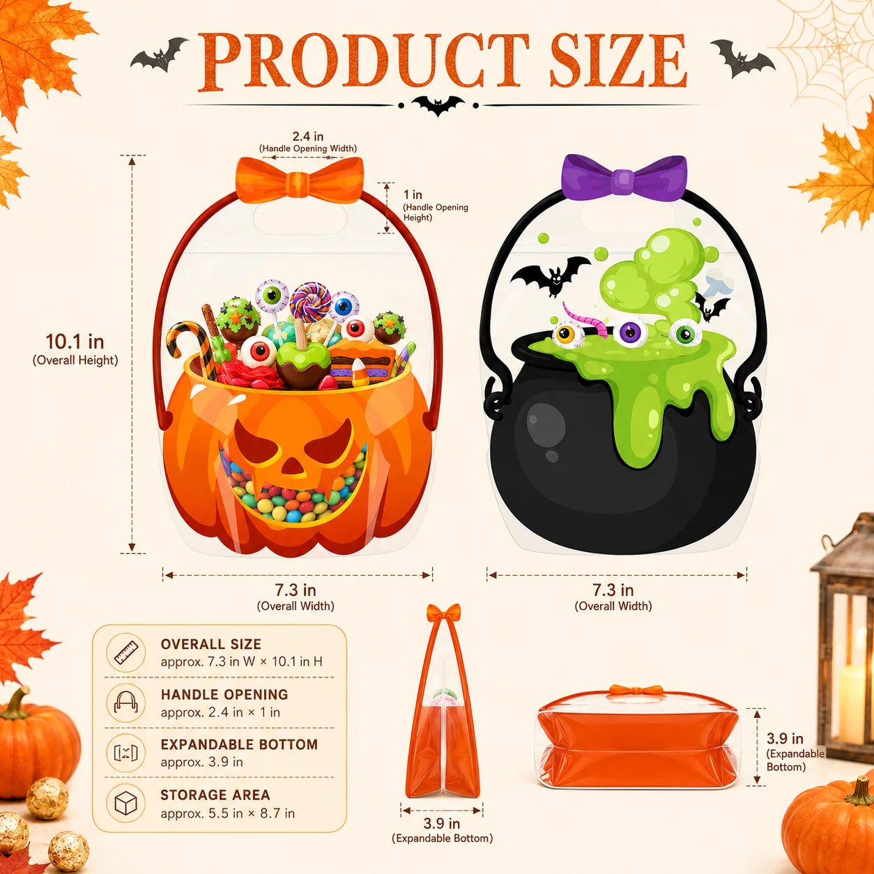👻 EARLY HALLOWEEN DEAL 50% OFF 🎃 Fun Halloween Treat Bags for Parties & Trick-or-Treat