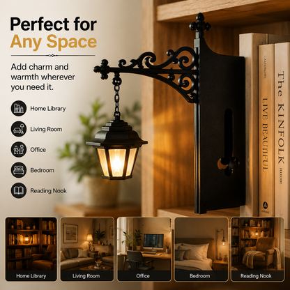 🔥 50% OFF TODAY | Vintage LED Library Lantern 📚 Cozy Bookshelf Light & Gift For Book Lovers