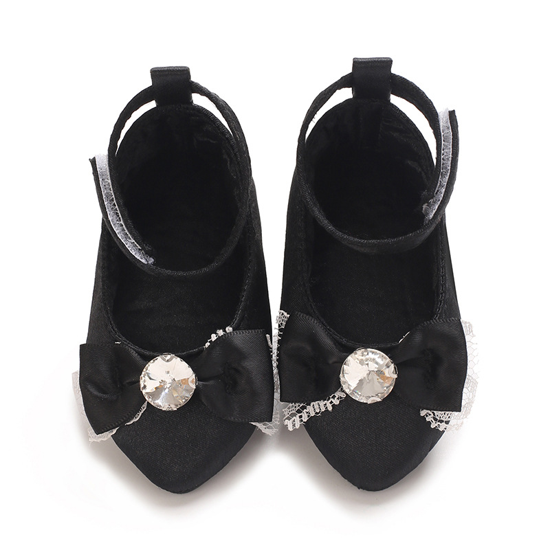 👑 Little Princess High Heel Crib Shoes  Soft Sole Baby Photo Shoes for Newborn Girls