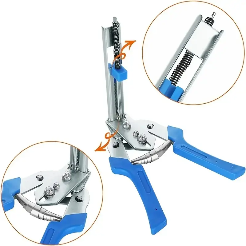Heavy-Duty Carbon Steel Hog Ring Gun Kit with 600 M-Clips | Multi-Purpose Fence & Cage Fastening Tool