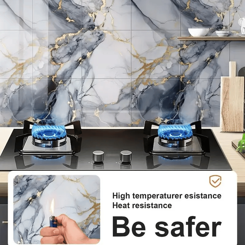 10 Pcs Marble Peel and Stick Waterproof Wall Panels🔥