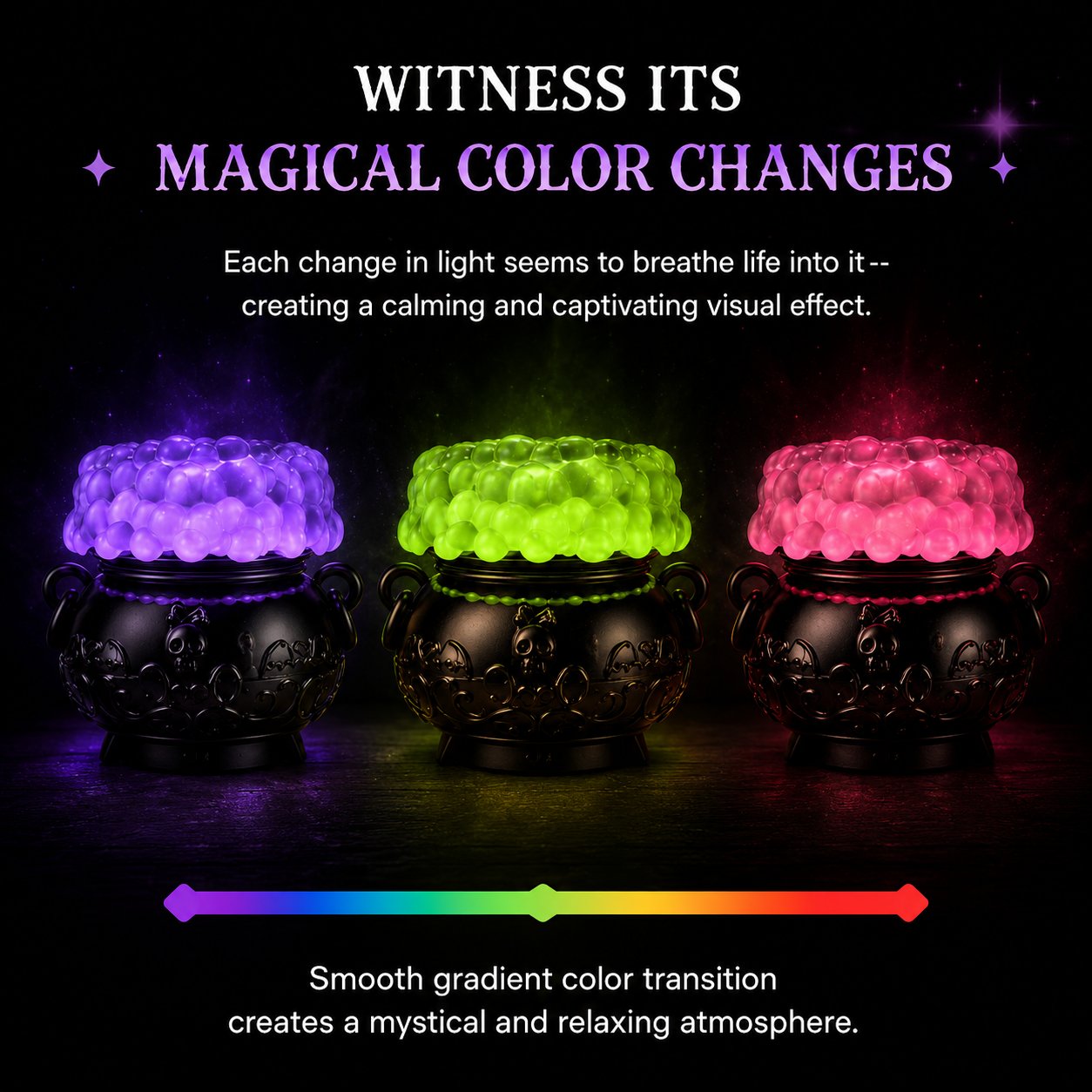 ✨Hot Sale 49%OFF👻Light-up Color-changing Cauldron Waterglobe
