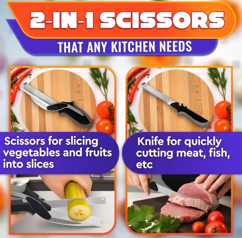 🔥2 in 1 Kitchen Scissors for Food
