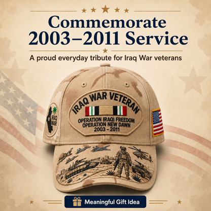 🇺🇸 Last Day Promo: 49% OFF 🎖️ - Iraq War Veteran Tribute Cap