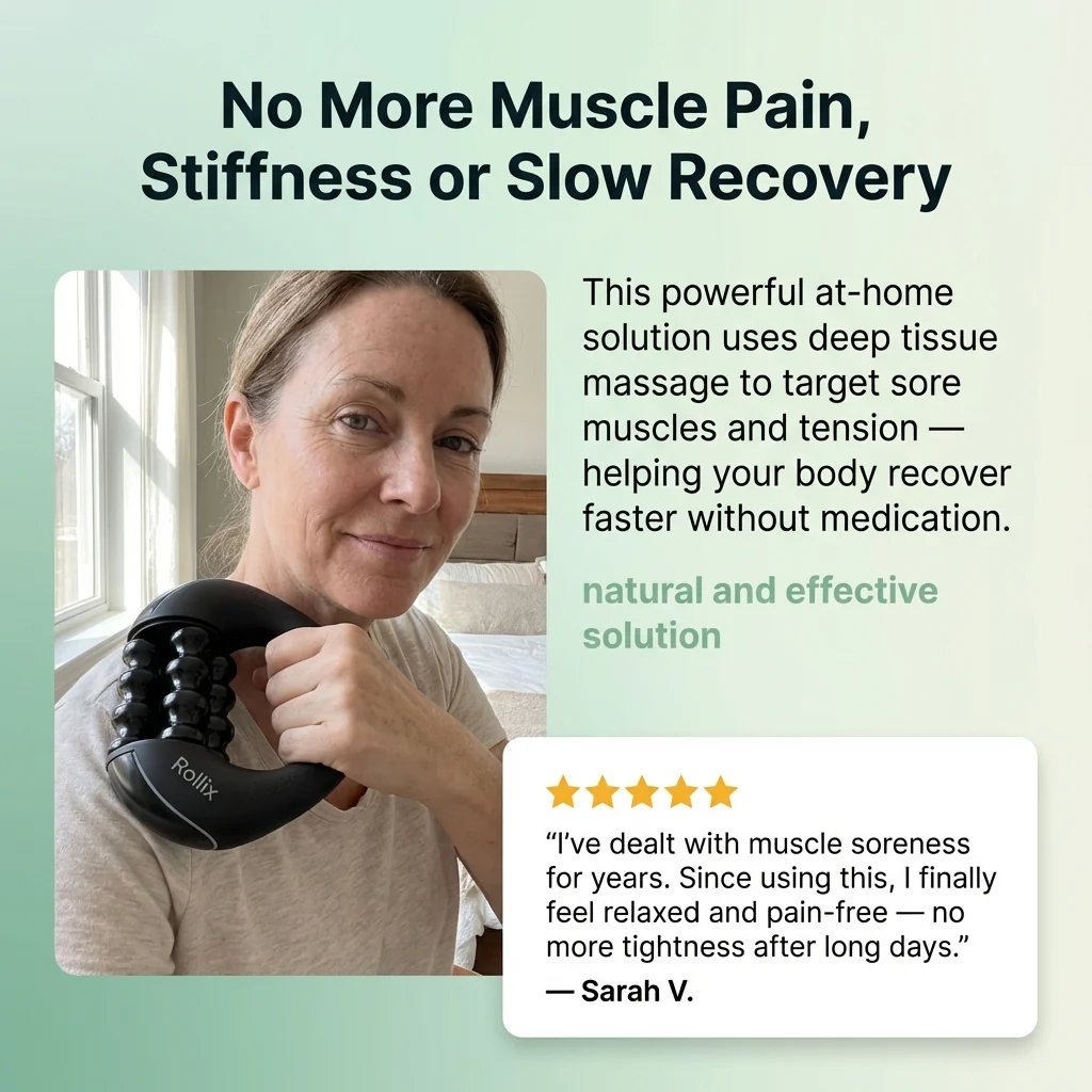 Mini Handheld Rolling Massager For Body Pain