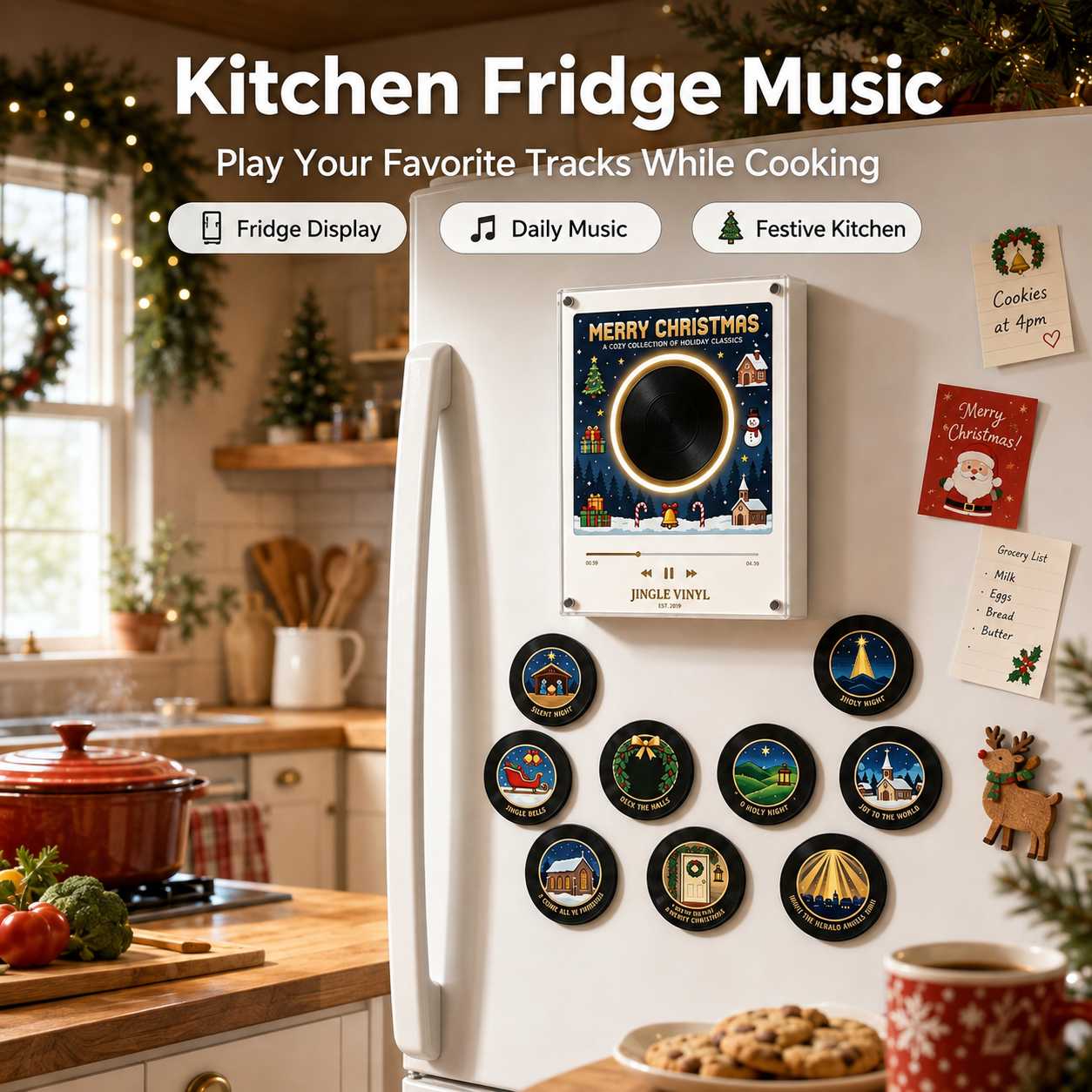 🎄Jingle Vinyl™ Christmas Magnetic Music Player Set