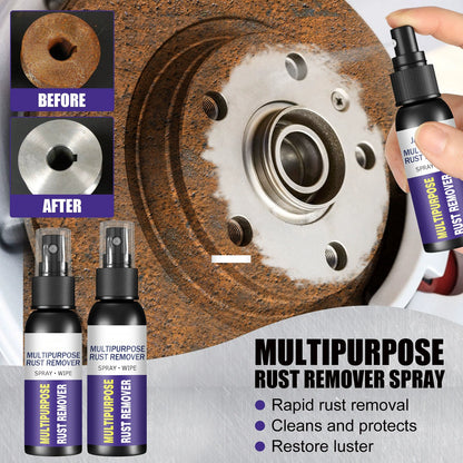 💪Powerful Rapid Rust Remover Spray – No Scrubbing, Safe for Iron/Steel/Home Hardware