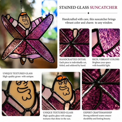 ❤️100% Handmade ✨Stained Glass Suncatcher Decor | Fun Hanging Window Ornament Gift