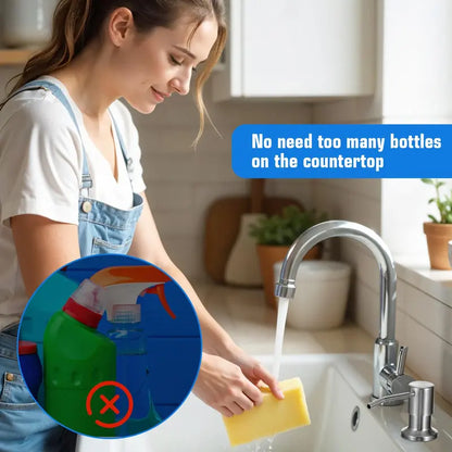 Kitchen Sink Soap Dispenser — Suitable for Kitchens and Bathrooms; No Need for Frequent Refills