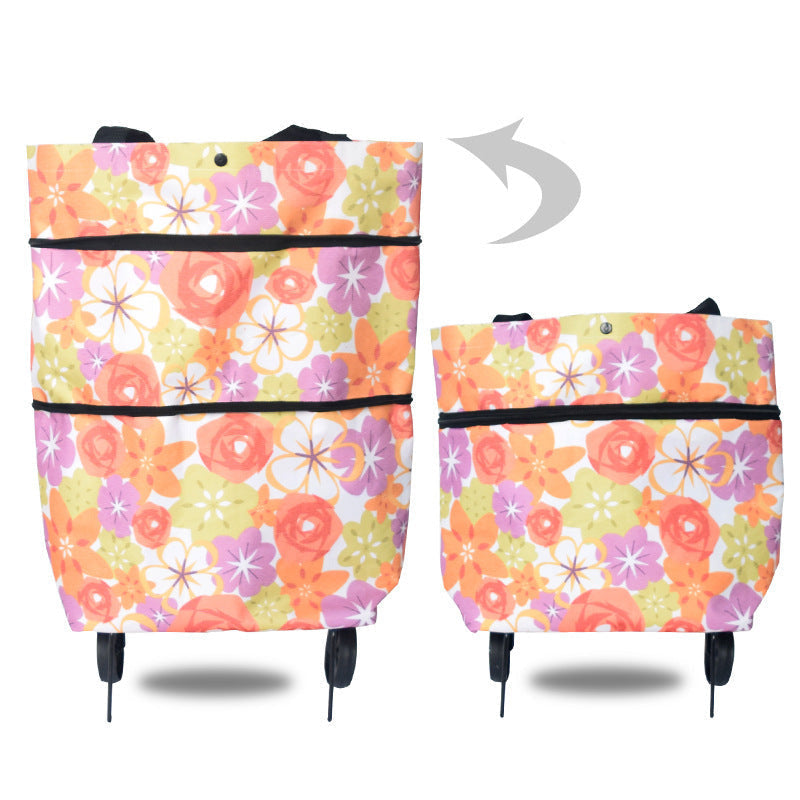 🛍️2-in-1 Foldable Shopping Cart✨