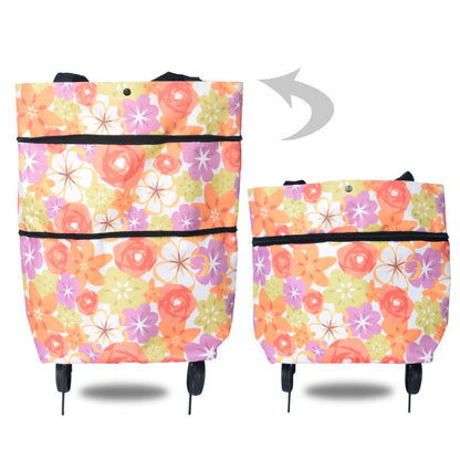 🛍️2-in-1 Foldable Shopping Cart✨