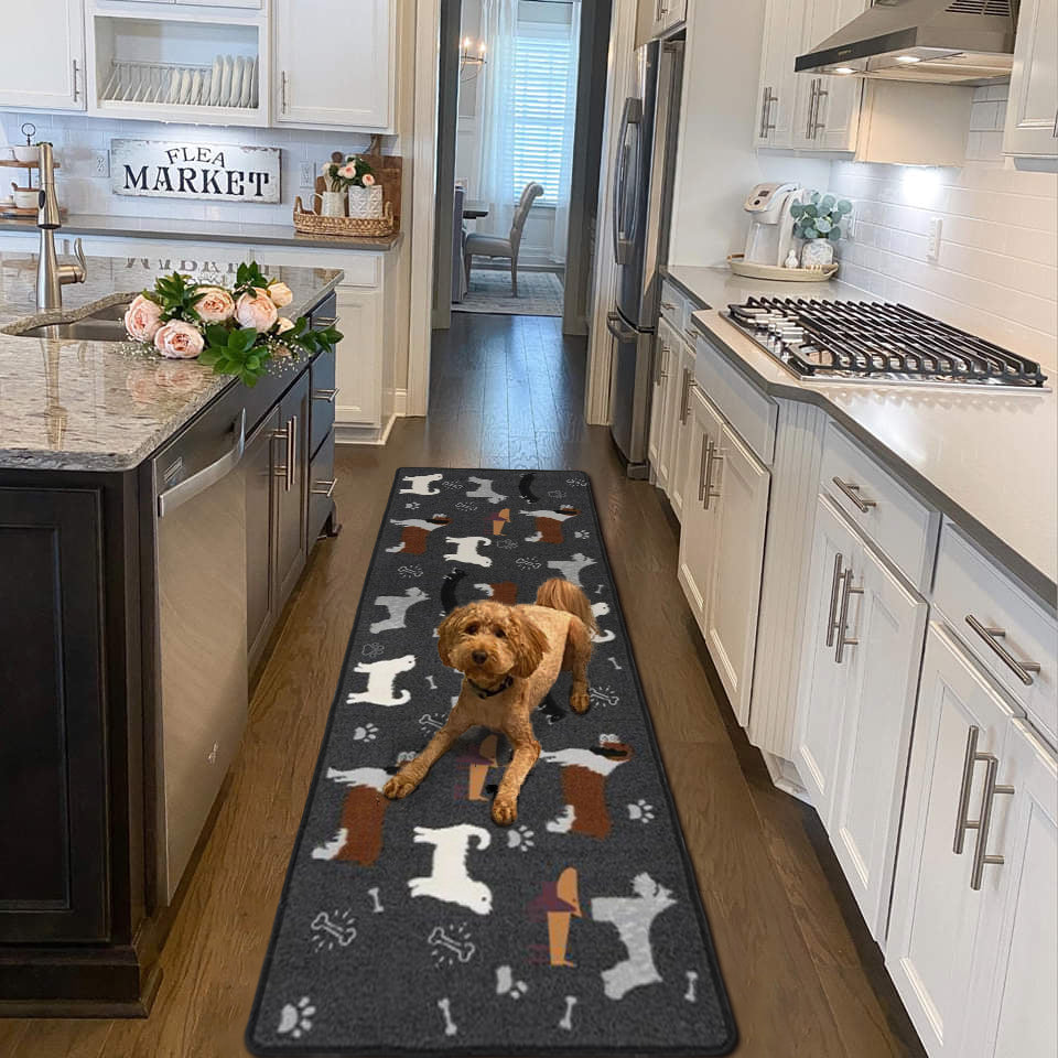 Original Design Pet Paw Runner Rug - Non-Slip Durable