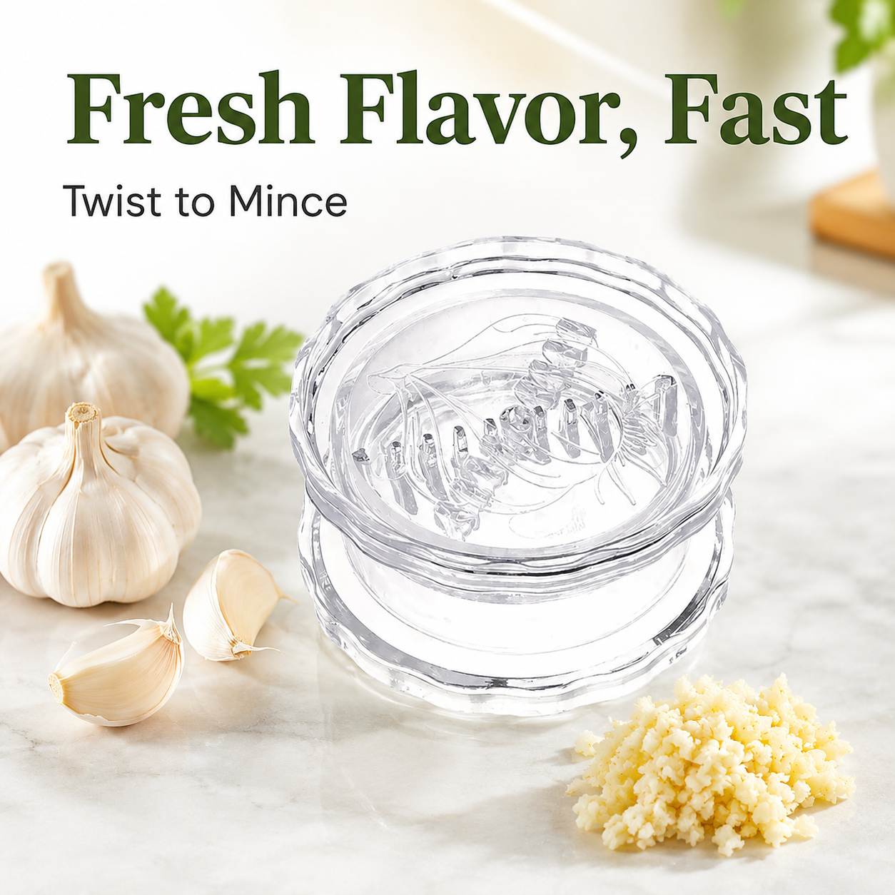 Multifunctional Chopper & Grinder — Suitable for Garlic, Onions, Ginger, Herbs, and Nuts — Impact-Resistant Kitchen Gadget & Home Essential