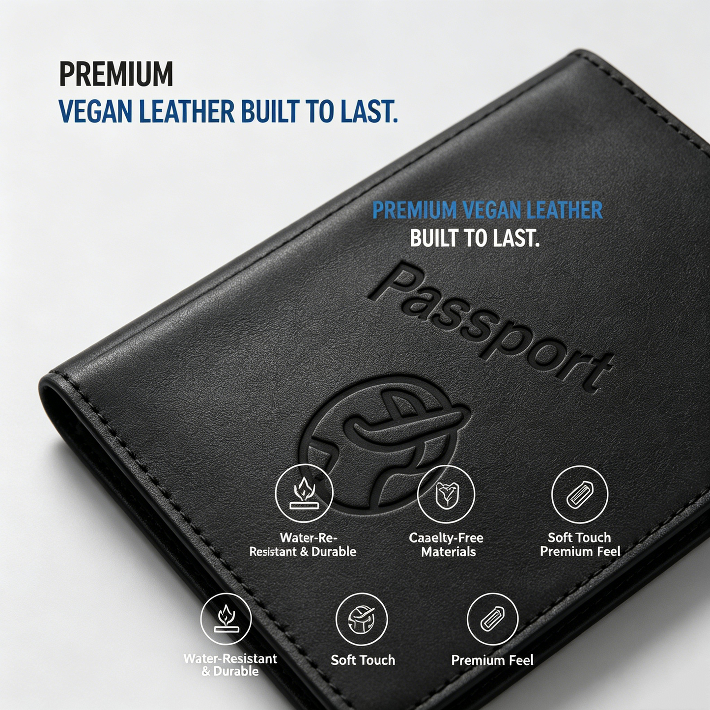 Smart Passport Cover with Apple Find My | Anti-Lost Travel Wallet RFID Slim Case