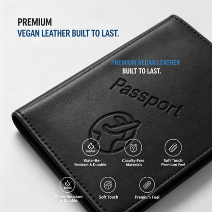 Smart Passport Cover with Apple Find My | Anti-Lost Travel Wallet RFID Slim Case