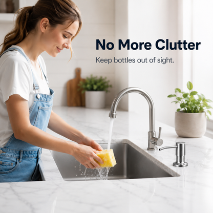 Kitchen Sink Soap Dispenser — Suitable for Kitchens and Bathrooms; No Need for Frequent Refills