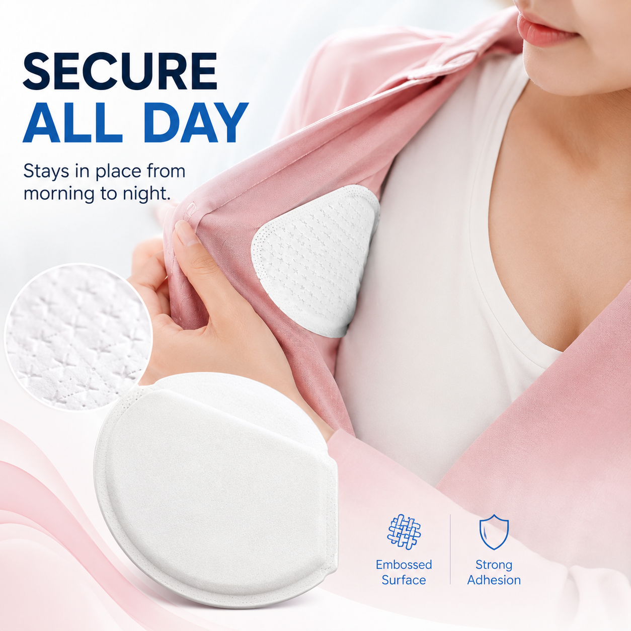 Invisible Disposable Underarm Sweat Pads – Breathable Underarm Sweat Absorbers suitable for daily use, fitness, travel, and as a Ramadan gift; an effective antiperspirant and deodorant solution.
