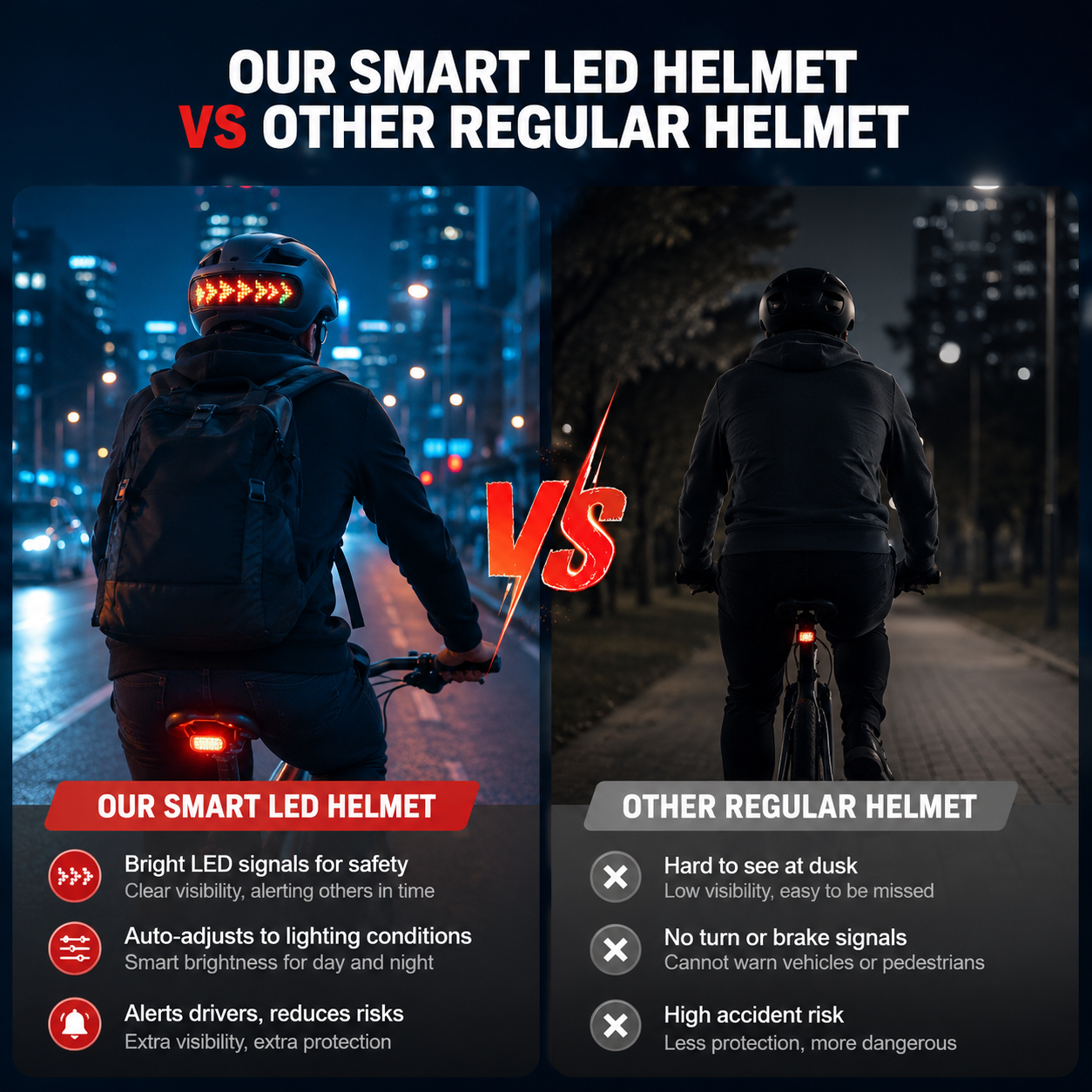 🚴SLSHINING Smart LED Cycling Helmet