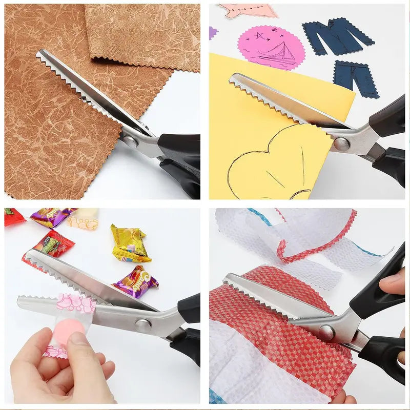 ✂️Stainless Steel Zig Zag Scissors with Serrated Teeth - Perfect for DIY Crafts