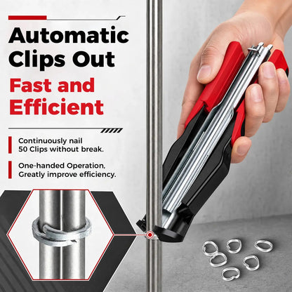 🔥LAST DAY 49% OFF - 🛠️100 PCS/600PCS/2500 PCS C Clips Hog Ring Pliers Kit, 3/4'' Hog Ring Nail, Fencing Plier Staple Gun Cage Clamp