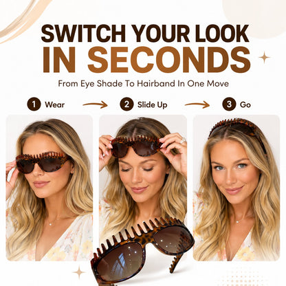 🔥50% OFF TODAY😎 2-in-1 Tortoiseshell Sunglasses Headband
