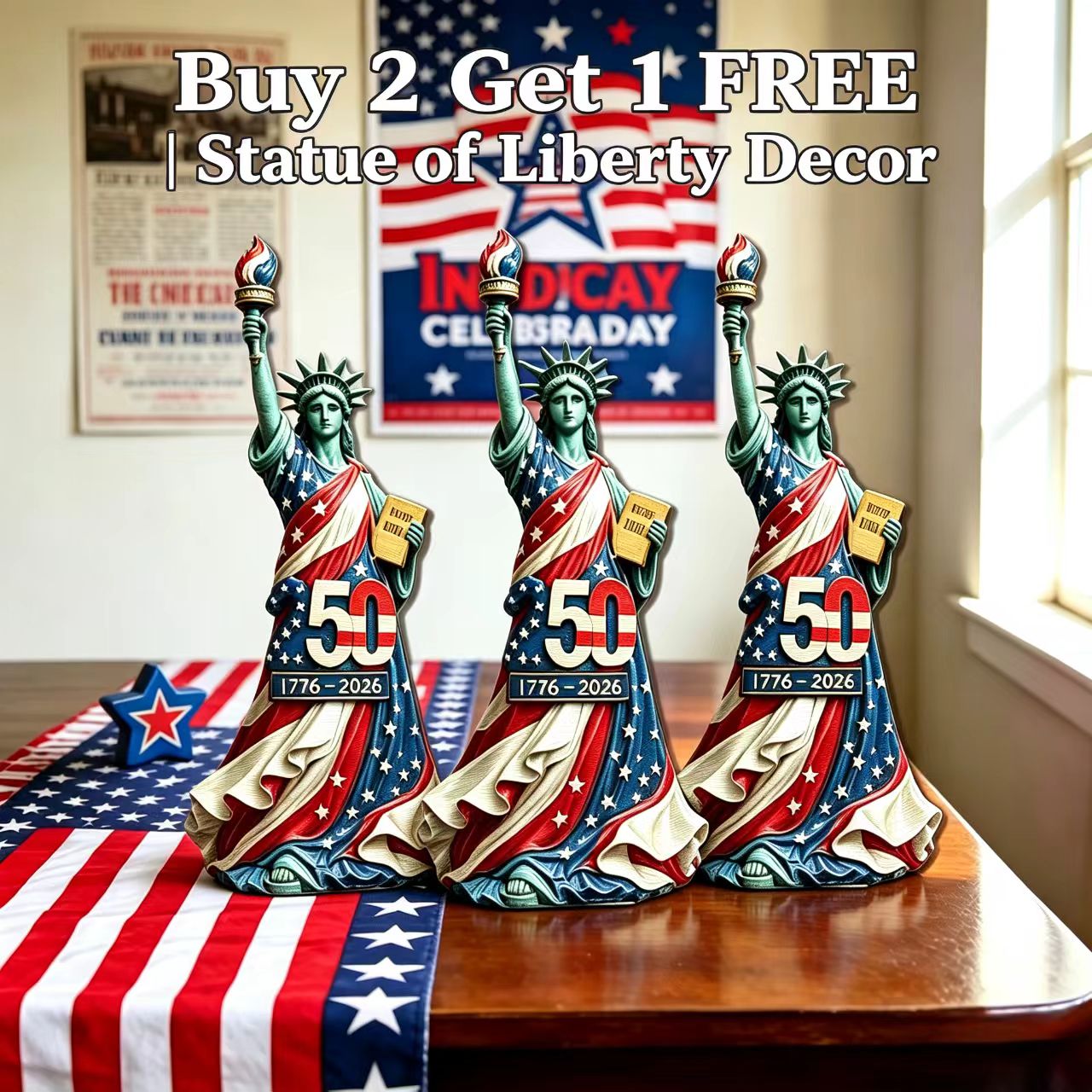 🔥 [Limited Edition] USA 250th Anniversary Liberty Statue (Deluxe Celebration Set Available)
