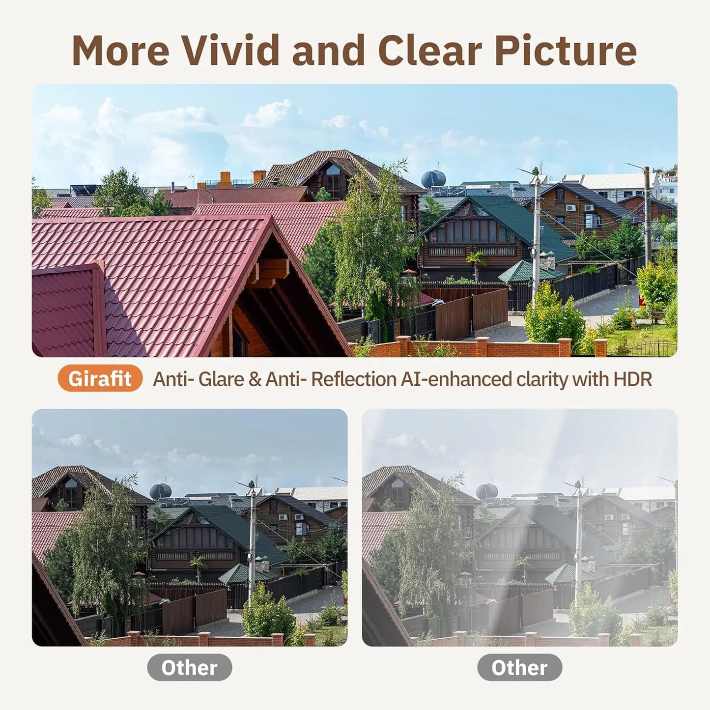 Smart 2MP 2K Window Security Camera with Color Night Vision