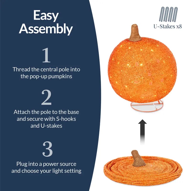 ⚡Hot Sales 49% OFF🔥2pc Lighted Pop-Up Outdoor Pumpkin Set