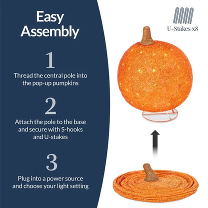⚡Hot Sales 49% OFF🔥2pc Lighted Pop-Up Outdoor Pumpkin Set