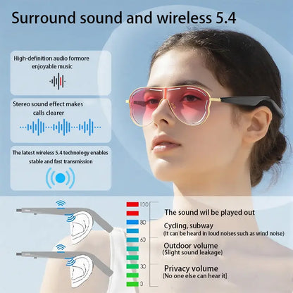 🔥2026 Smart Bluetooth Sunglasses – Music + Blue Light Blocking + UV Protection