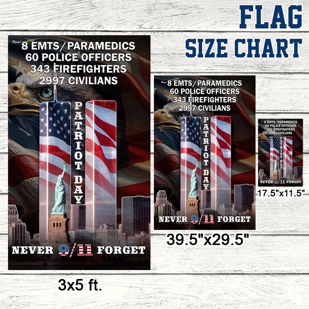 Never Forget 9/11 Patriot Day Eagle American Flag