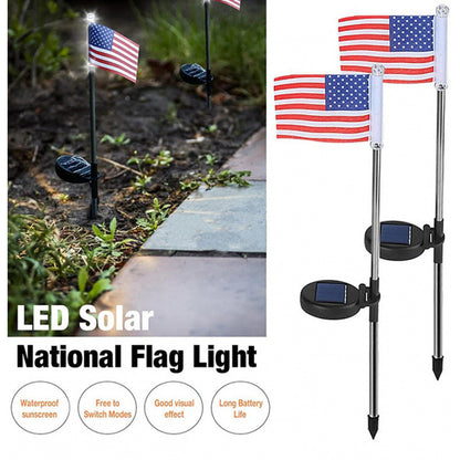 🔥Last Day-70% OFF🔥8 Solar American Flag Pathway Lights – Red, White & Blue Yard Glow for 250th Independence Celebration 🇺🇸✨