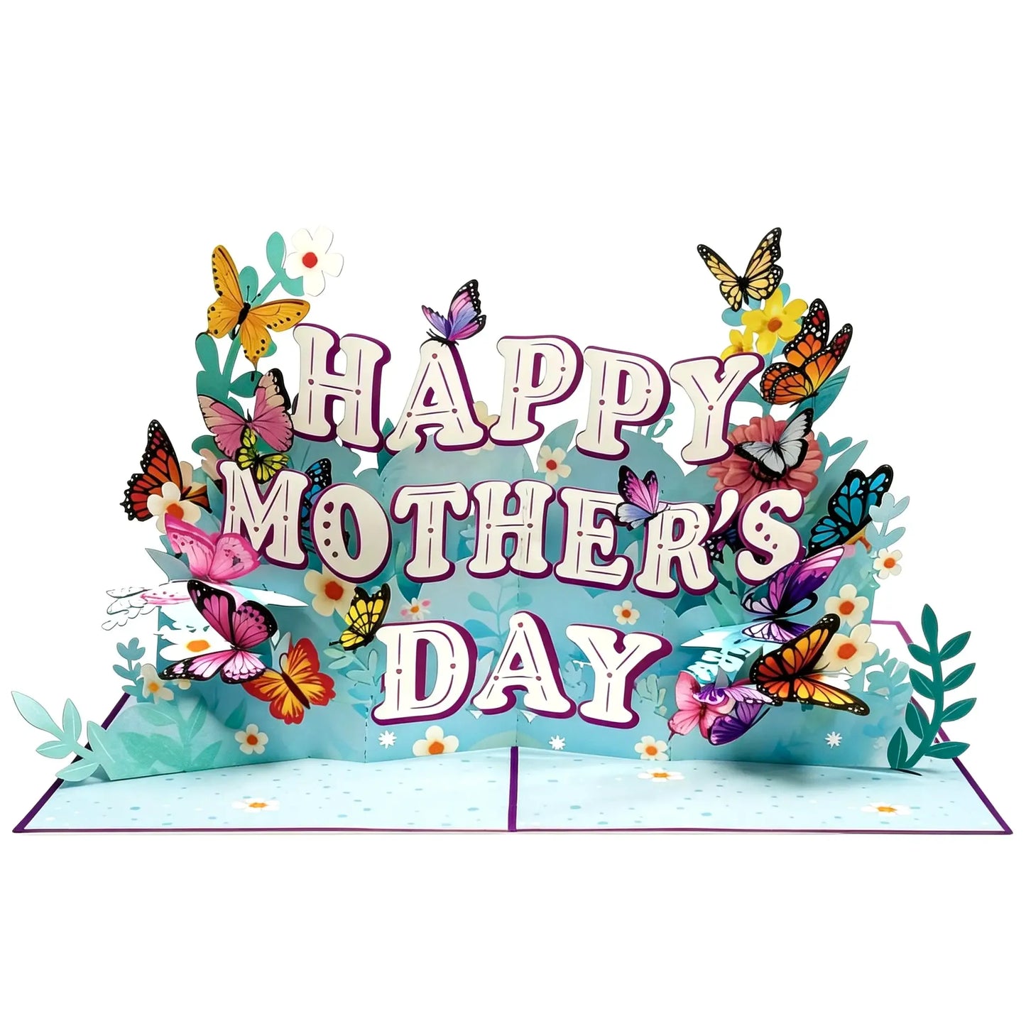 🌸Flash Sale-50% Off🔥Surprise Mom with a 3D Butterfly Floral Garden Pop-Up Card