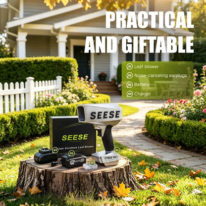 SEESE 2000G Cyber Cordless Leaf Blower Violent TurboFan-120 MPH+BrushlessPure Copper Motor Jet Fan